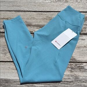 Lululemon Wunder Train High-Rise Tight with Pockets 25" Washed Blue size 14 NWT